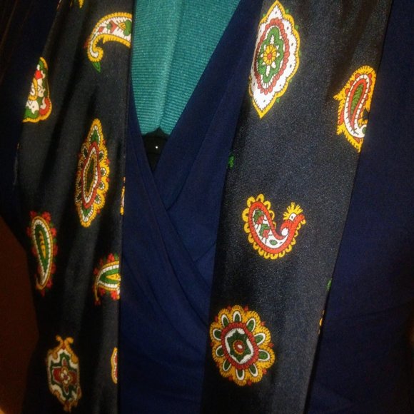 Lauren Ralph Lauren Medallion-Belt Jersey Dress in Lighthouse Navy, Sz 6 - Picture 7 of 10